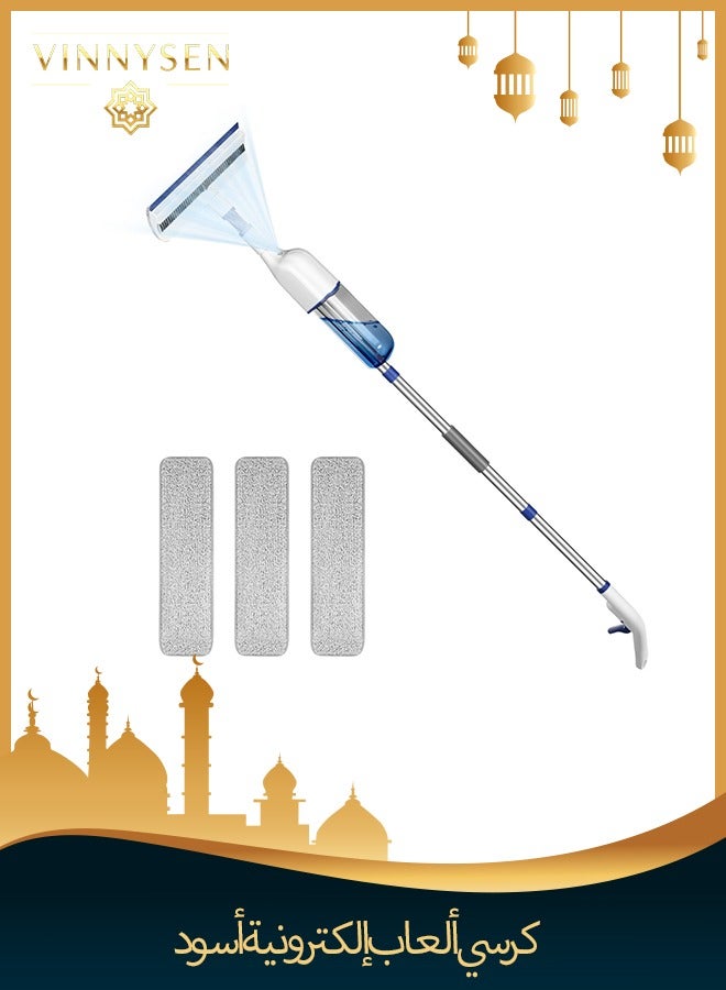 VINNYSEN مجموعة تنظيف النوافذ 3 في 1، زجاجة رذاذ 490 مل وعمود تمديد (1.26 متر)، ممسحة تنظيف مع 5 وسادات بديلة لتنظيف شاشة الأرضية الزجاجية - Image 1